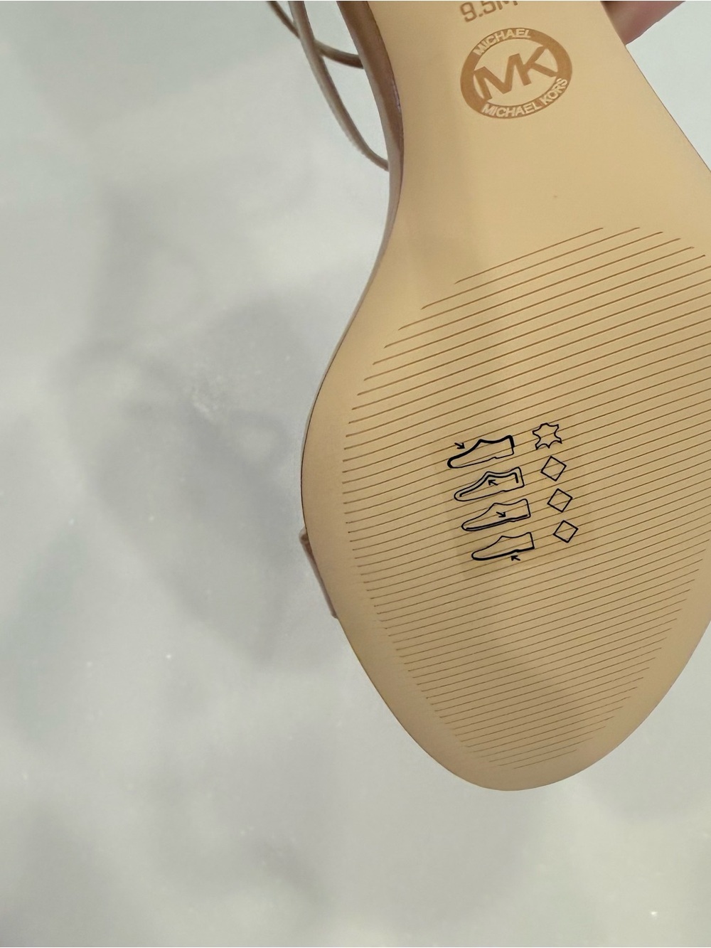 Michael Michael Kors Ava Mid Sandal Light Blush / Nude Sz 9.5 M New In Box - Picture 9 of 13